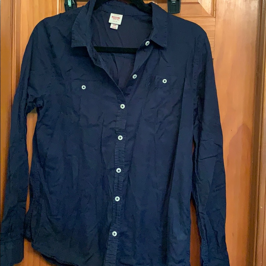 Mossimo Navy Button Down